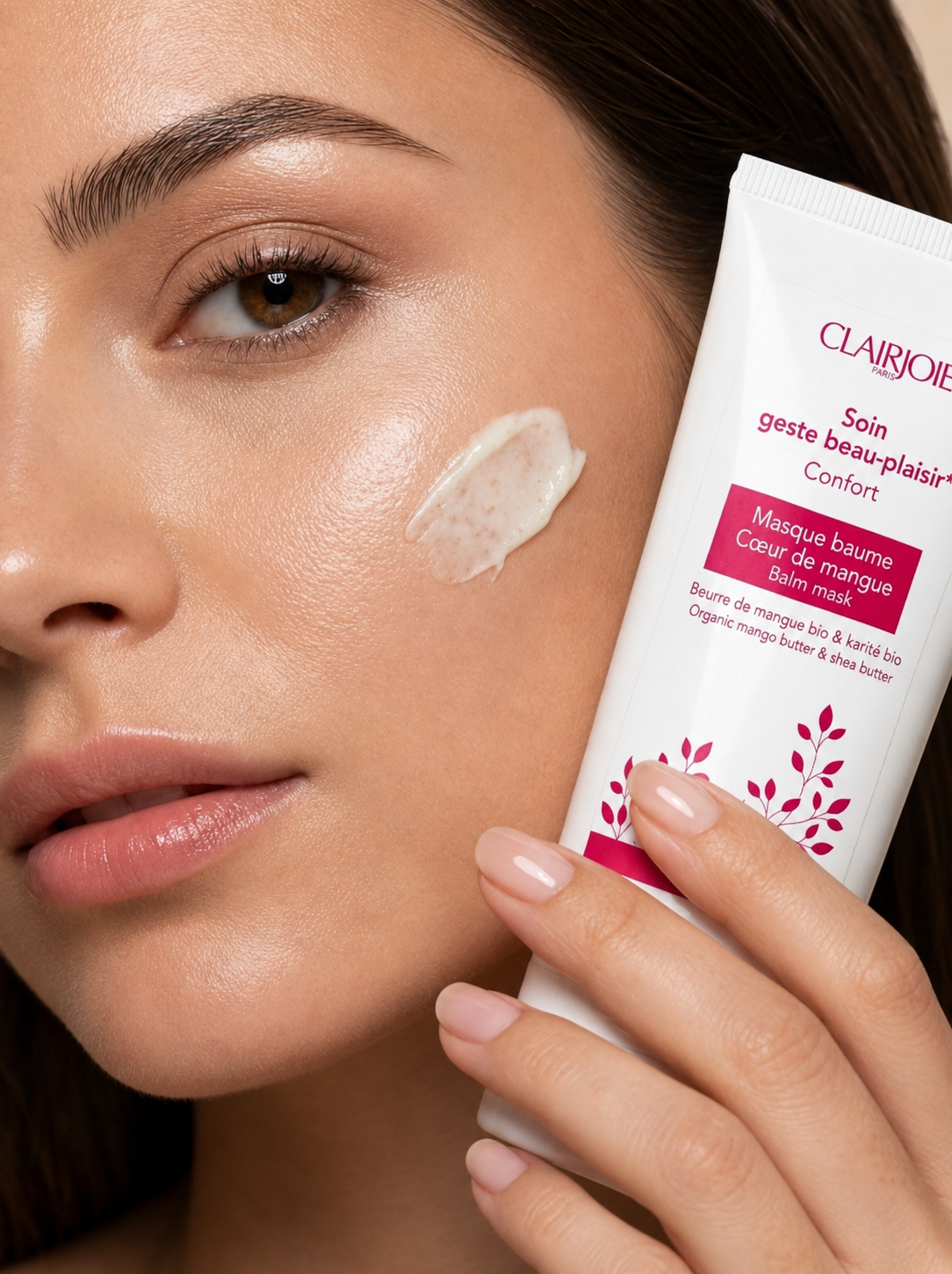 Masque cœur de mangue